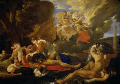 Rinaldo and Armida by Nicolas Poussin